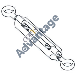 (I) TURNBUCKLE FOR CABLE M6 & LOCKNUT XY2CZ402
