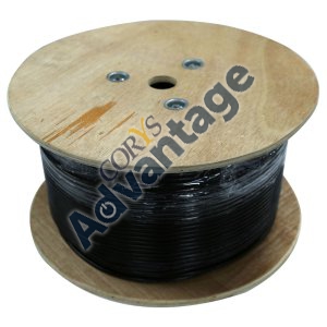500M CAT6 BLACK SOLID GEL FILLED OUTDOOR CABLE, 23AWGX4P