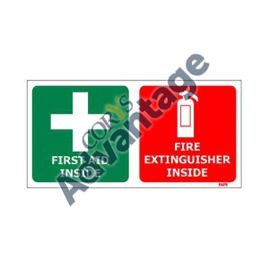 200X100 FIRST AID & FIRE EXTINGUISHER SELF ADHESIVE