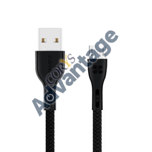 CABLE 1.2M USB TO MICRO-USB SYNC POWERBEAM-M.BLK PROMATE