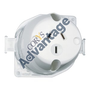 0000937013 413 SOCKET SURFACE SINGLE 10A 4TERMINAL CLIPSAL WHITE