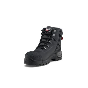 BOOT LACE UP ZIP-SIDE BC BLK 9 4598 JOHN BULL CROW