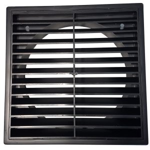 GRILLE FIXED LOUVRE 150MM BLACK DCT4319