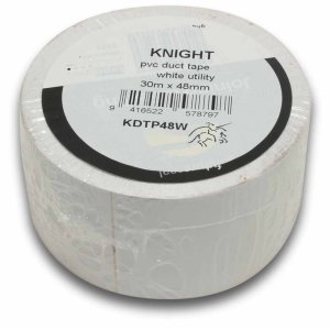 TAPE PVC DUCT UTILITY W/PROOF KDTP48W KNIGHT WHITE 48MMX30M