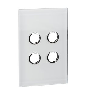 (I)  FASCIA ONLY SWITCH WALL C-BUS SATURN 4 BUTTON WHT