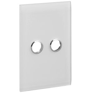 (I)  FASCIA ONLY SWITCH WALL C-BUS SATURN 2 BUTTON WHT