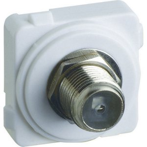 SOCKET VIDEO F TO F TV OUTLET 3.0GHZ 75OHM WHITE EMFFFOXWE