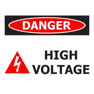 ES1001 300X200 P DANGER HIGH VOLTAGE