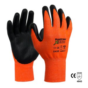 GLOVE NITRILE DIP HPPE LINER CUT 5 ORA 7 E435 RAZOR-X550