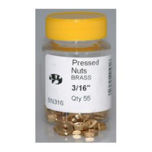 NUTS PRESSED BRASS BN316 3/16 45/JAR